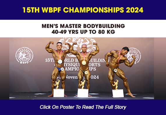 MEN'S MASTER BODYBUILDING 40-49 YRS UP TO 80 KG...